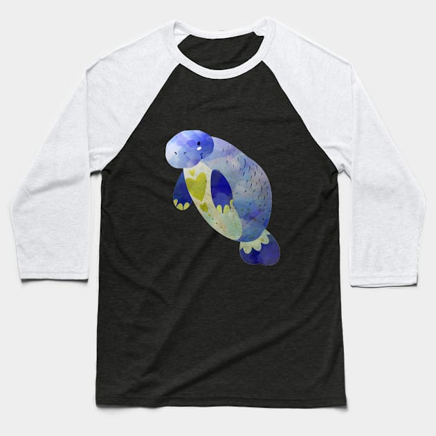 MANATEE - THE MIGHTY SEA-COW Baseball T-Shirt by CliffordHayes